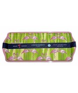 2 Cynthia Rowley Chartreuse Pink FLAMINGOS Stripes 15&quot; Rectangle Melamin... - $34.28 CAD