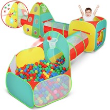 5Pc Play Tunnel Ball Pit Play Tent  Toddler Jungle Gym Play Crawl Tunnel... - $99.99