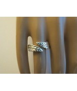Sterling Silver Ring  Marked JC 925 Size 8 Adjustable Wrap Leaf Motif SW... - £23.90 GBP