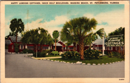 Postcard ST PETERSBURG FL  Happy Landings Tourist Cottages c1955 a3 - £16.96 GBP