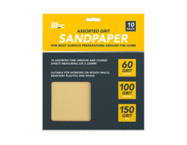 Assorted Grit Sandpaper 10 Sheets - $4.60