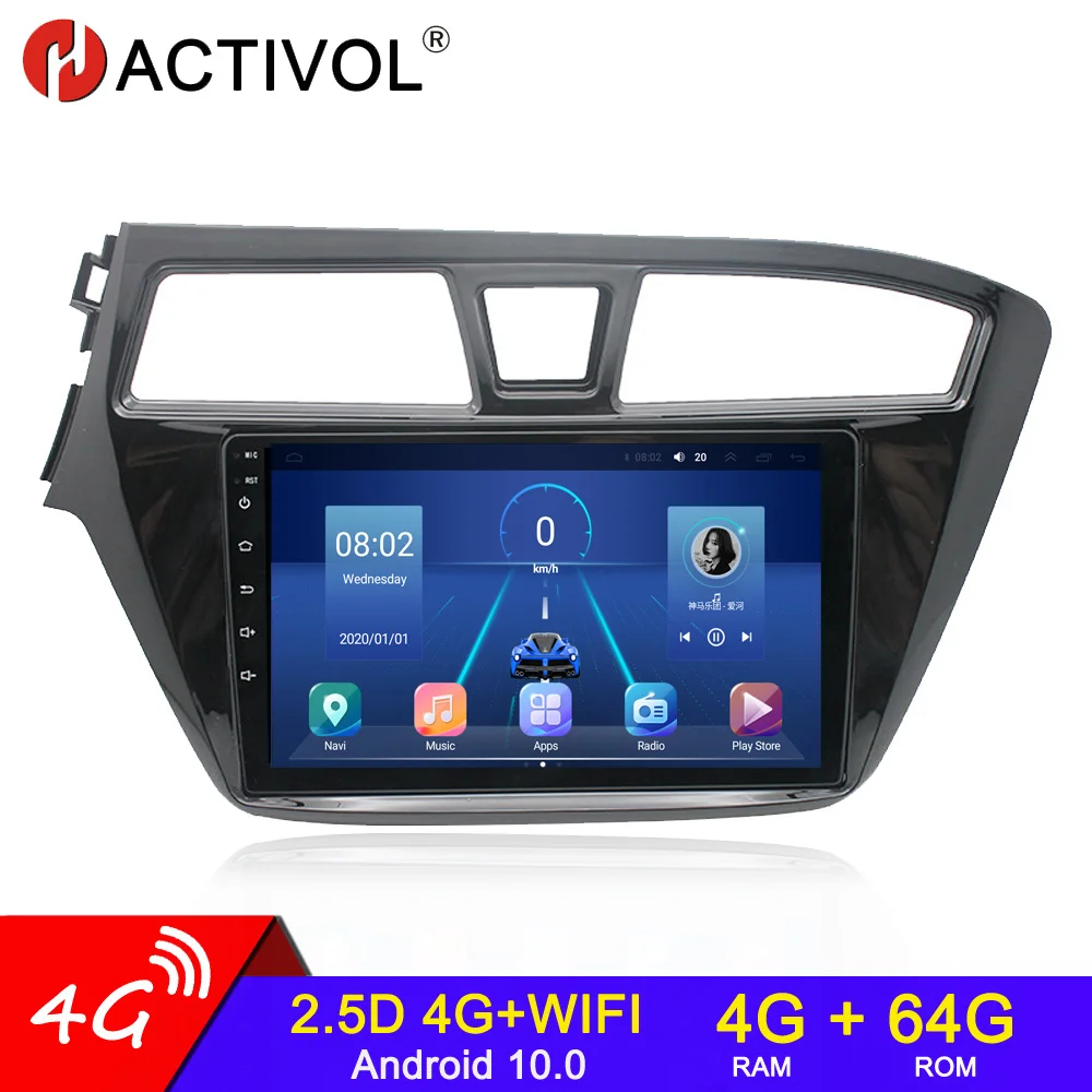 4G+64G Android 10 2 din Car Radio For Hyundai I20 LHD RHD 2015 - 2018 Android 4G - £155.36 GBP+