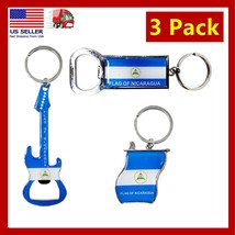 3 Pack of Nicaragua Keychain Souvenirs bulk , Metal Ring, Nicaraguan Gif... - $9.89