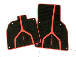 Lamborghini Aventador SV Alcantara/Eco Leather Floor Mats Black/Red - $990.00
