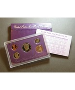 1990  U.S. MINT PROOF COIN SET -  5 Coin Set  - w/ Box &amp; COA - £8.76 GBP