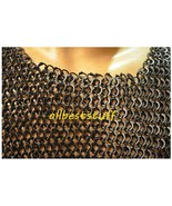 Medieval 6 MM Chainmail Half Sleeve Shirt Round Riveted with Soild Ring ABS - £417.05 GBP