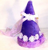 1 Little Kids Purple Princess Dressup Hat Girls New Childrens Costurme Headwear - £7.49 GBP
