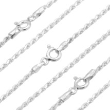 3 Italy Sterling Silver Rope Chains Long Necklace 22&quot; - $44.99