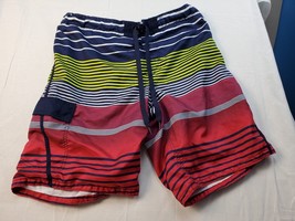 OP Swim Trunk Board Shorts Mens Size 36/38 Multicolor Striped Pull On Dr... - $13.51