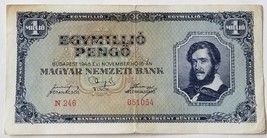 HUNGARY 1 000 000 PENGO BANKNOTE XF 1945 NO RESERVE GREAT CONDITION - £14.58 GBP