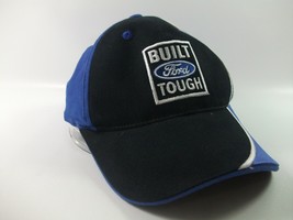 Built Ford Tough Hat Black Blue Hook Loop Baseball Cap - £10.65 GBP