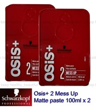 2 x Schwarzkopf Osis+ 2 Mess Up Matte paste Medium Control 100ml - £18.30 GBP