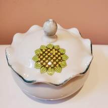 Vintage Trinket Box, Sunflower, Action-Lobeco Japan, Retro Dresser Candy Dish image 7