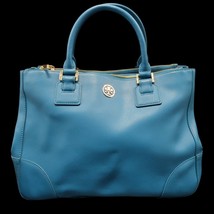 Tory Burch Robinson Double Zip Two Way Leather Tote Satchel Bag - £138.48 GBP