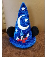 Walt Disney World Silver Mickey Mouse Ears Cap Hat Sorcerer&#39;s Apprentice... - £11.65 GBP
