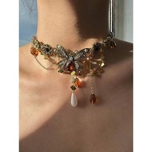 Vintage Butterfly Choker Necklace – Baroque Gothic Statement Jewelry  - $15.00