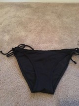 1 Pc Caleutta Women&#39;s Black Swim Bikini Bottom with Side Tie Size Medium  - $23.28