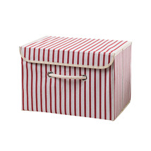 Linen Fabric Printing Storage Box Collapsible Linen Fabric Clothing Storage Box  - £14.43 GBP