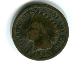 1898 Indian Head Penny United States Small Cent Antique Circulated Coin ... - €3,60 EUR
