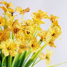 12 Bundles Artificial Flowers Outdoor UV Resistant Flowers No Fade Faux Plastic  - £31.13 GBP
