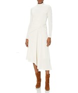 Halston Damen Glocke Samt Kragen Langärmlig Cocktailkleid, Taube Weiß, 10 - $3,953.59 MXN