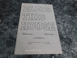 Bless This House by May H Brahe TTBB - $2.99