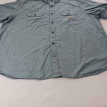 Carhartt TW4369-M Loose Fit Men's Gray Cotton Button-Down Shirt Short Sleeve 3XL image 8