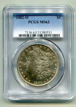 1882-0 Morgan Silver Dollar Pcgs MS63 Nice Original Coin Premium Quality Pq - £94.16 GBP