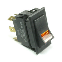Carling Lighted Rocker Switch Amber DPST ON/OFF LTIGK51-6M-BL-AM-NBL 125... - £13.96 GBP
