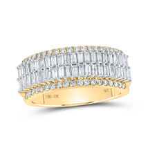 10kt Yellow Gold Mens Baguette Diamond Band Ring 1-1/3 Cttw - £1,404.16 GBP