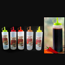 2 Pc Clear Plastic Bottle Squeeze Condiment Ketchup Mustard Oil Mayo Sauce 12Oz - £16.64 GBP