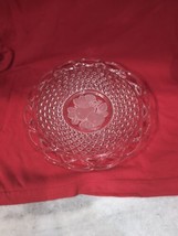 Imperial Glass Laced Rim Frosted Intaglio Rose Pressed Diamond,  10.5&quot; P... - $14.85