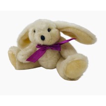 Beige Bunny Rabbit Pink Bow Jointed Spring Easter Stuffed Animal Plush - £9.34 GBP