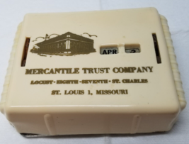 Mercantile Trust Company Coin Bank Calendar Not Working Imperfect 1950 S... - £12.11 GBP