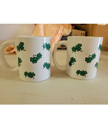 Lot of 2 MSI Clover Mugs Coffee Irish Decorative Festive Holiday Ceramic... - £11.79 GBP