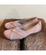 Clarks $85 Women&#39;s Haley Jay Flat Praline Suede Flats Size 9 Comfort Shoes - £25.50 GBP