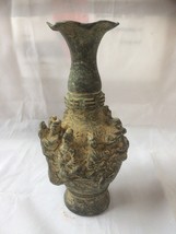 antique bronze chinese bronze Eight God Zun Cup Bottle Pot Vase Jar - $225.00