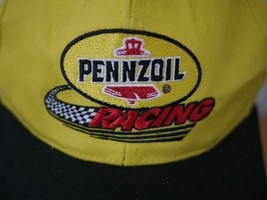 Vintage PENNZOIL RACING Embroidered Yellow Baseball Trucker Cap Hat One ... - $16.82