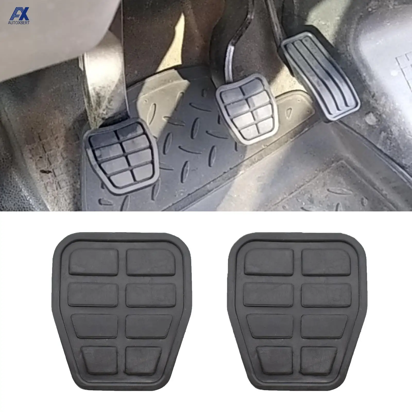 2Pcs Auto Brake Clutch Foot Pedal Pads Cover Skid-proof For VW Golf Jett... - $7.93