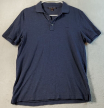 Michael Kors Polo Shirt Men Size Small Navy Short Casual Sleeve Logo Slit Collar - £13.07 GBP