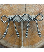 New Boutique Faux Navajo Style Pearl Bow Earrings Graduated Western Boho... - $38.28 CAD