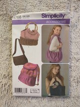 Simplicity Pattern 4768 Andrea Schewe Backpack Shoulder Bag Handle Tote ... - £6.82 GBP