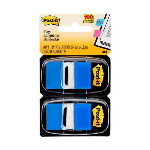 Post-it Twin Pack Flags 100pcs - Blue - $18.87