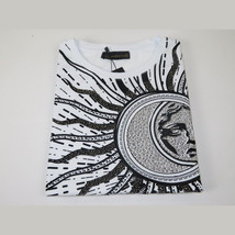 Men LAVERITA European Fashion Crew Shirt Medusa Medallion 94462 White image 4