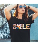 SMILE - 70s Vibe, Retro, Fower Power, Inspired Graphic T-Shirt - $24.88