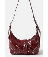 Fame Faux Leather Studded Trim Shoulder Bag - €44,28 EUR