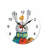 Mondxflaur Rabbit Wall Clock Non-Ticking Sweep Movement for Living Room - $27.42 CAD+