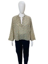 Doen Women&#39;s Floral Printed Crochet Embroidered Laced Cotton Blouse Tunic Top S - £123.36 GBP