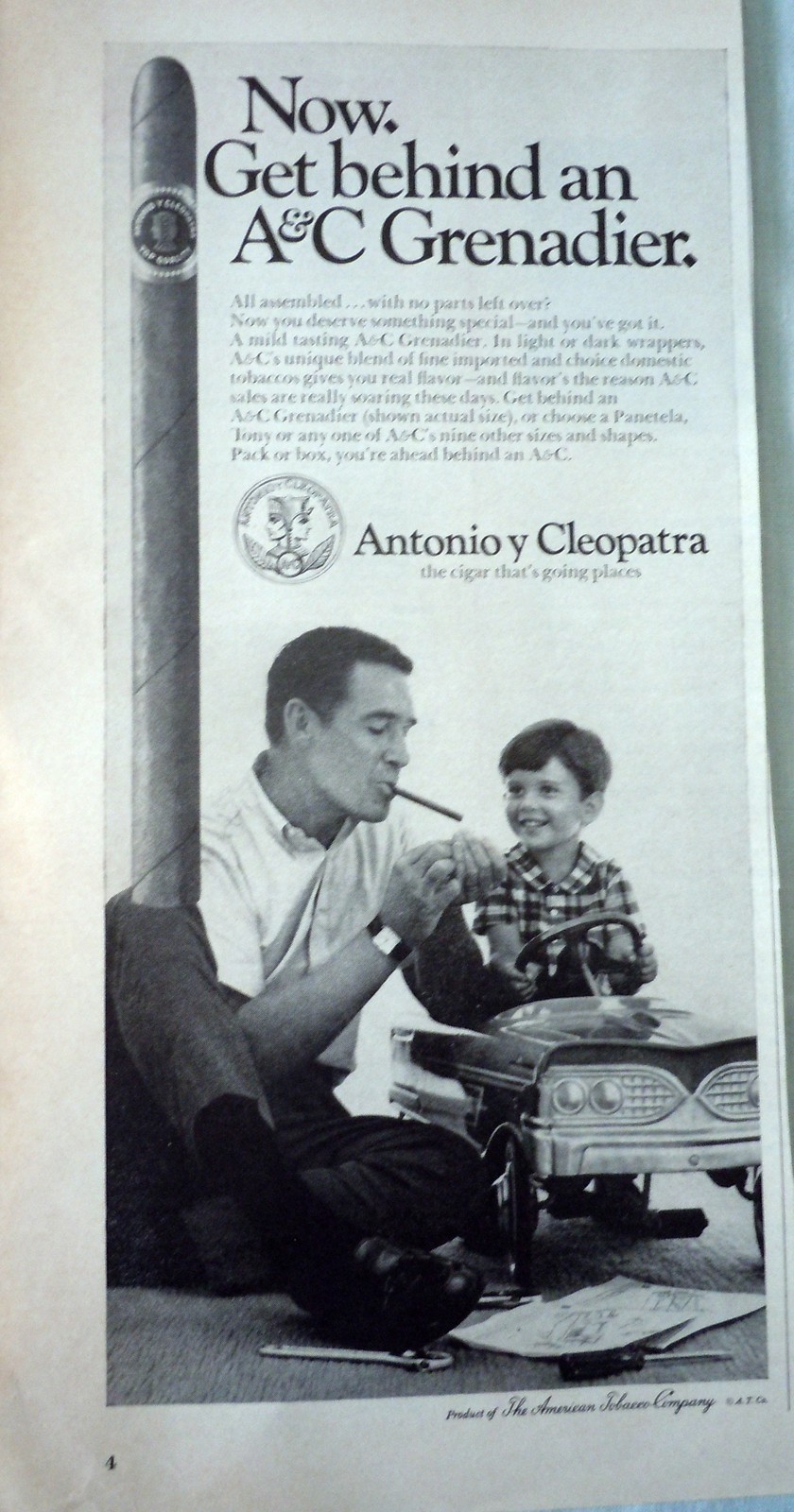 Antonioy Cleopatra Cigar That’s Going Places Magazine Advertising Print ... - $3.99