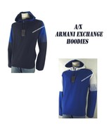 A|X ARMANI EXCHANGE NEW MEN&#39;S TWO-TONE 1/2 ZIP PULLOVER LOGO HOODIE NWT ... - $100.97 CAD